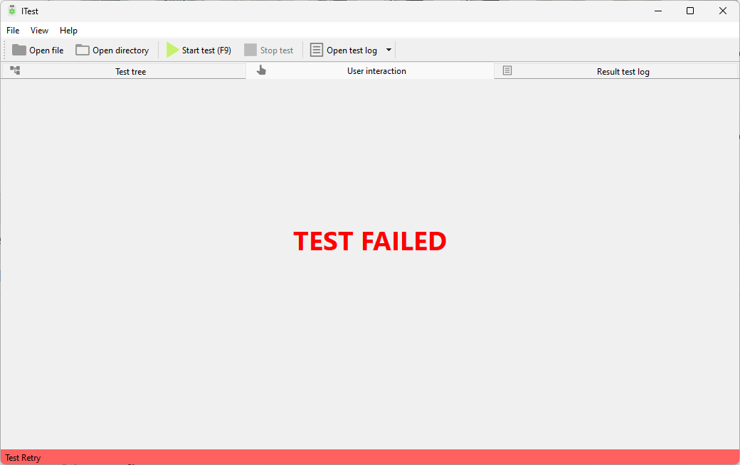 Software di collaudo, Failed